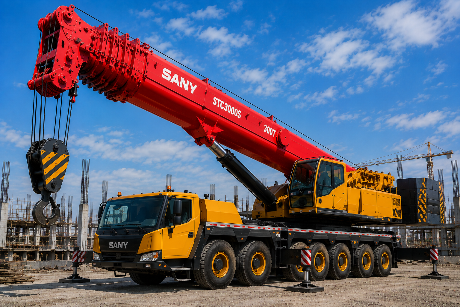 300 Ton SANY Mobile Crane Rental Dubai