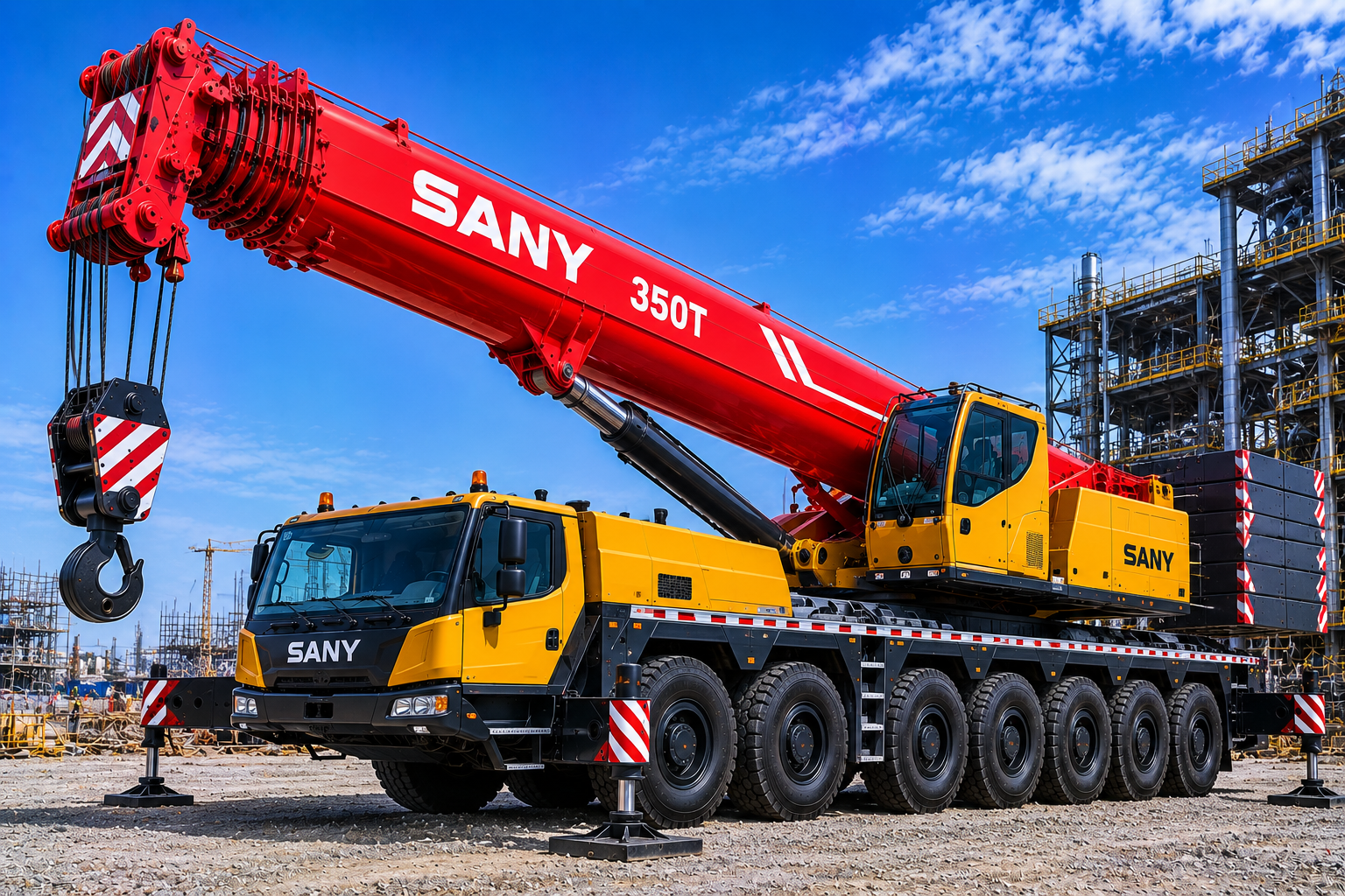 350 Ton SANY Mobile Crane Rental Dubai