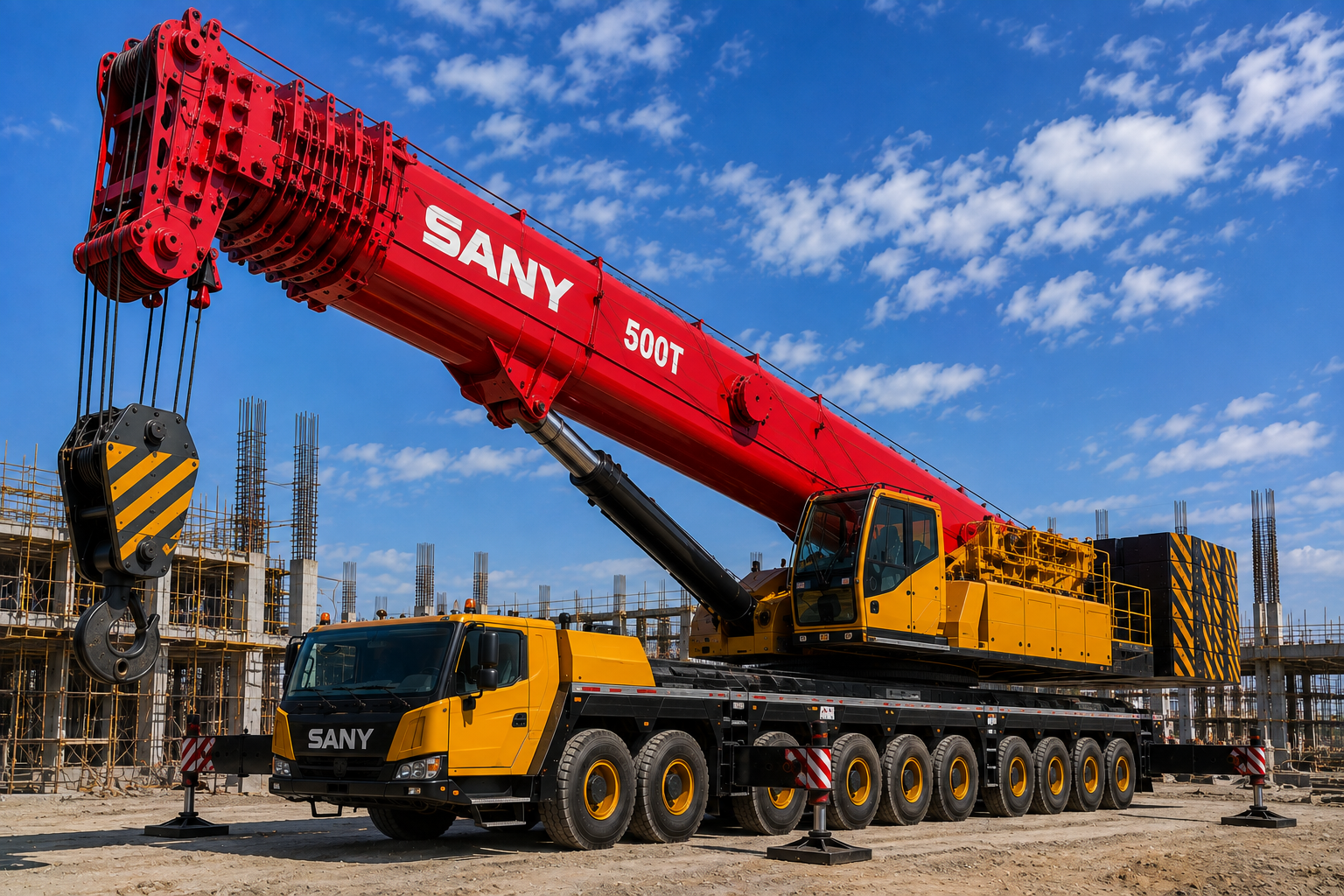 500 Ton SANY Mobile Crane Rental Dubai