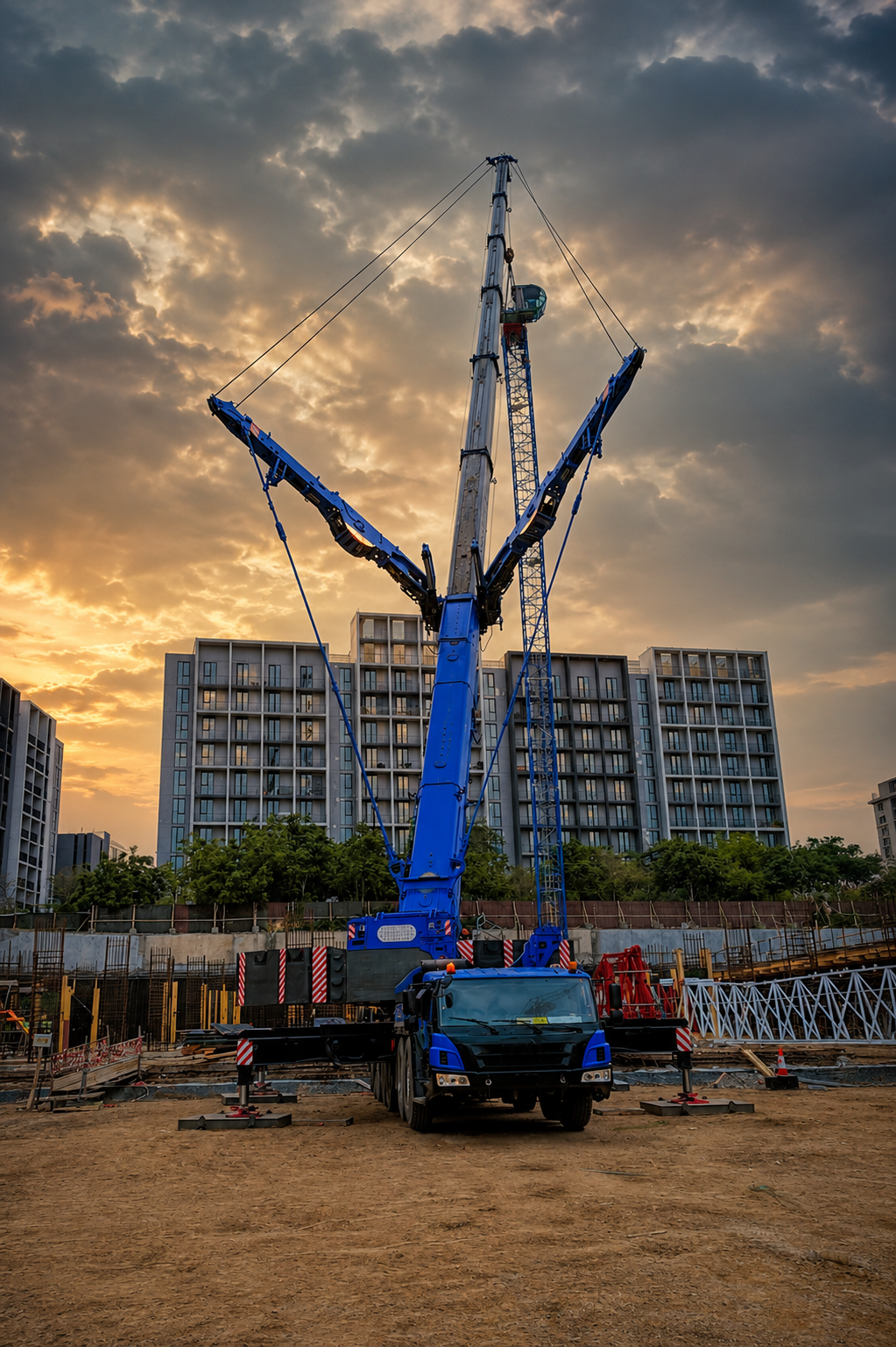Crane Rental Construction Site